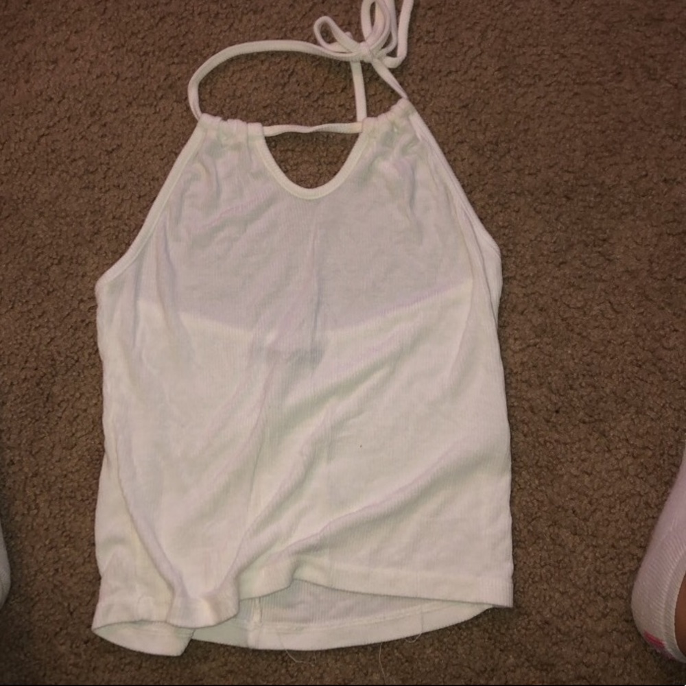 White halter brandy Melville top!
